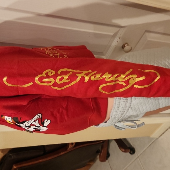 NWT!! Ed hardy crop hoody zip up FIRM - Picture 4 of 9